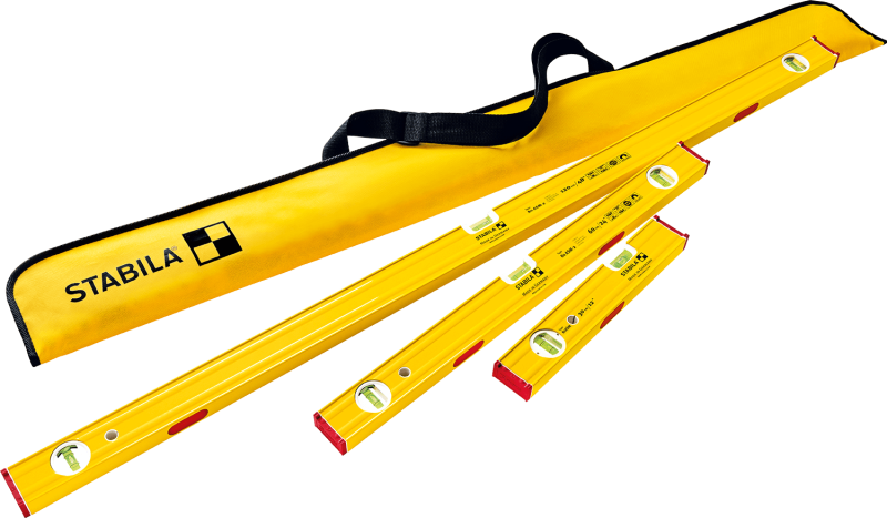 PRO SET 80 ASM spirit levels, 48″ (120 cm) / 24″ (60 cm) / 12″ (30 cm) / carrying case