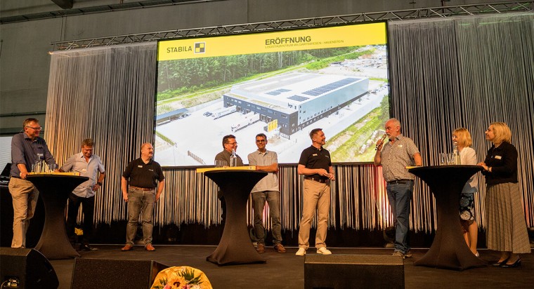 Talkrunde im Rahmen der Einweihung des neuen Logistikzentrums von STABILA.