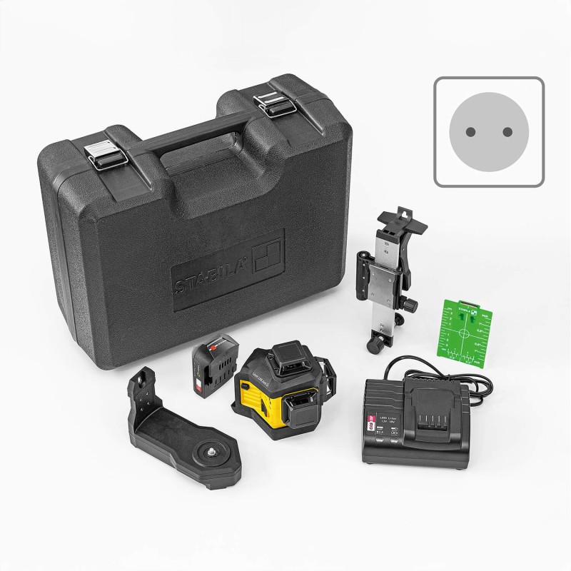 Multilinien-Laser LAX 600 G, 12-V-System, 7-teiliges Set, mit Akku und Ladegerät (EU)
