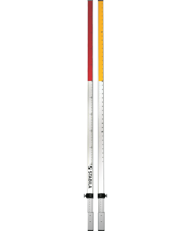 Hi/Lo Elevation Rod 52in - 7ft Imperial and metric scales.