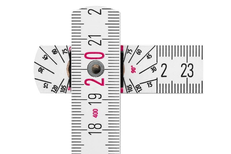 Holz-Gliedermaßstäbe Serie 400 und 700 – Winkelschema