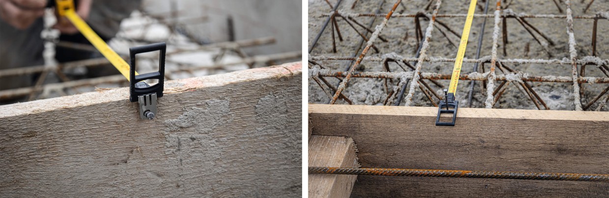 Der große Kunststoffring mit Nagelkerbe und der ausklappbare abrutschsichere Spikes-Haken mit Nagelöse sorgen beim Rahmenbandmaß LBM 1000 und beim Kapselbandmaß LBM 2000 von STABILA für sicheren Halt und variable Fixiermöglichkeiten.