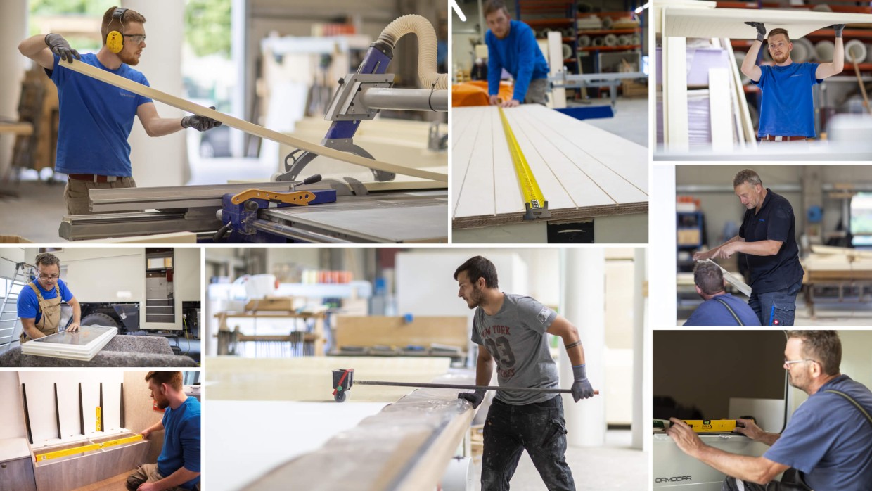 Collage Produktionsschritte
