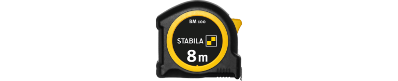 Taschenbandmaß BM 100, 8 m, metrische 1000er-Skala