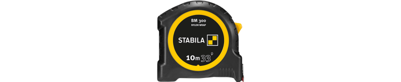 Taschenbandmaß BM 300, 10 m (33'), cm/inch-Skala