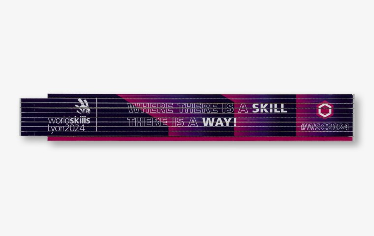 Maßstab mit Vollflächen-Druck