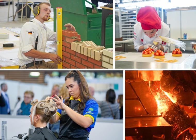 Gewerke in den Messehallen von Lyon