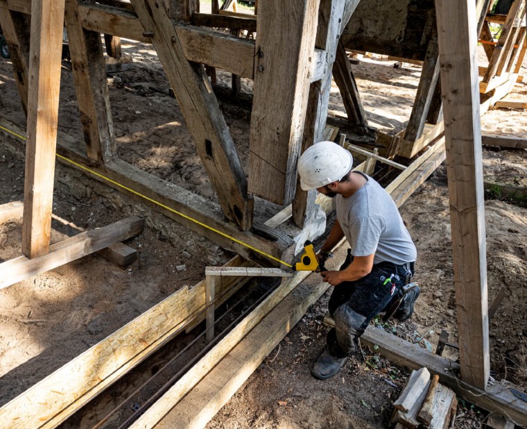 Die Handwerker arbeiten meistens an Gebäuden, die unter Denkmalschutz stehen