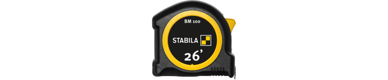Pocket tape BM 100, 26' (8 m), Imperial scale